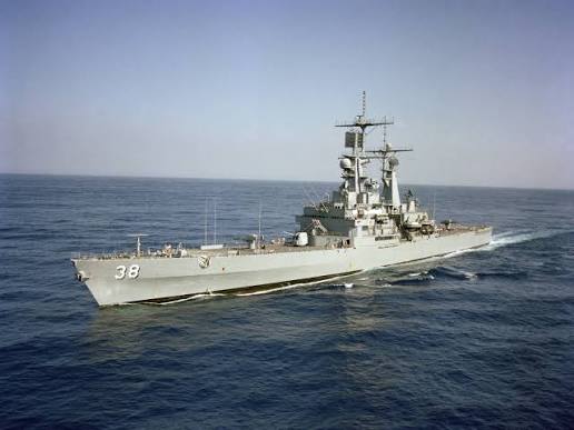 U.S. Navy vessel operating in the Atlantic Ocean off the Virginia coast